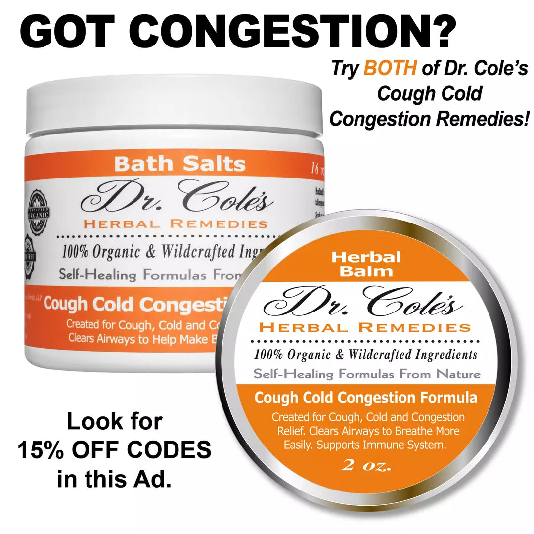 28 - Dr. Cole's Organic Cough Cold Congestion Bath Salts