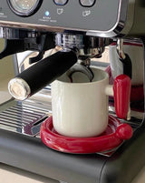 Handmade !? Ceramic Coffee Mug with Saucer - Unique Cute Funny Novelty Mugs