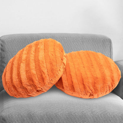 Cheer Collection 18" Ultra Soft Round Throw Pillows for Couch, Room Decor Aesthetic with Inserts - Ultra Soft Set of 2