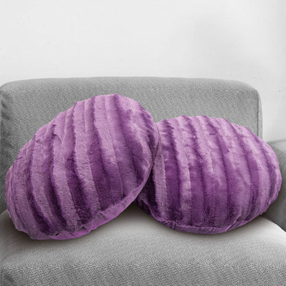 Cheer Collection 18" Ultra Soft Round Throw Pillows for Couch, Room Decor Aesthetic with Inserts - Ultra Soft Set of 2