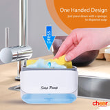 Cheer Collection Dish Soap Dispenser and Sponge Holder