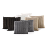 Cheer Collection Faux Fur Square Decorative Pillow 18x18 (Set of 2)