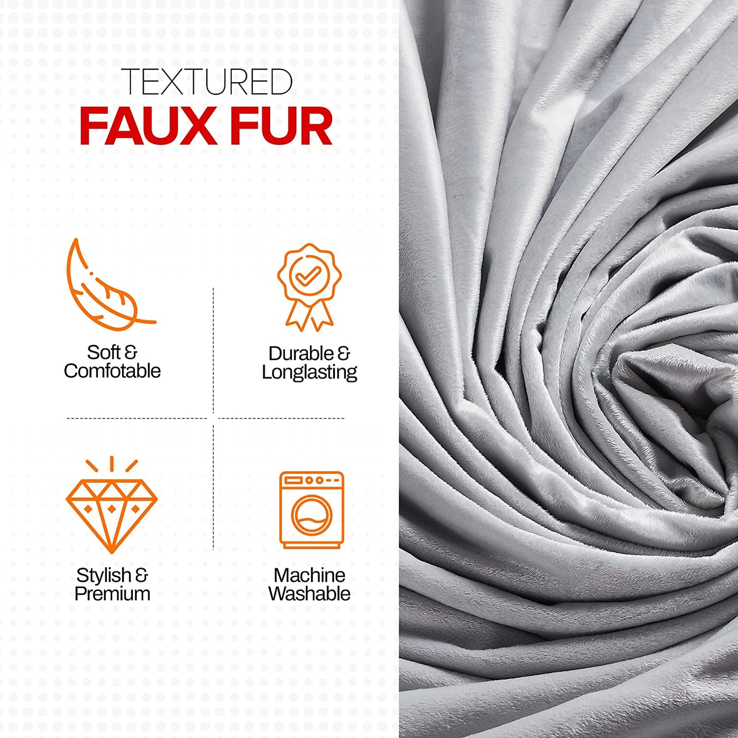 Cheer Collection Faux Fur Throw Blanket for Couch, Beds, Bedroom and Living Room