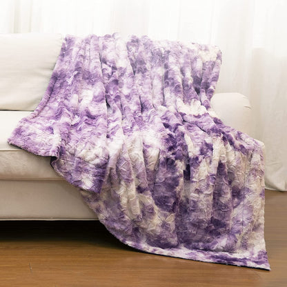 Cheer Collection Faux Fur Throw Blanket for Couch, Beds, Bedroom and Living Room