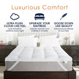 Cheer Collection Hypoallergenic Luxury Mattress Topper - Plush Overfilled Down Alternative Featherbed Mattress Pad