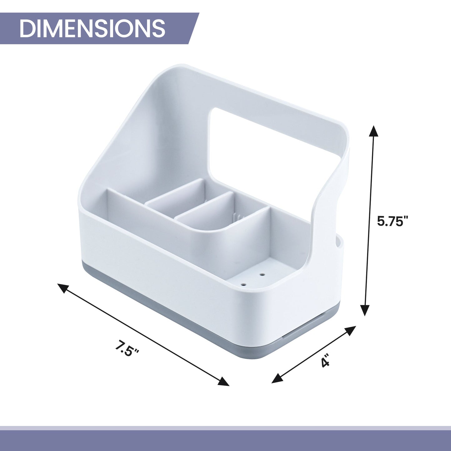 Cheer Collection Kitchen Sink Sponge Organizer with Drip Tray