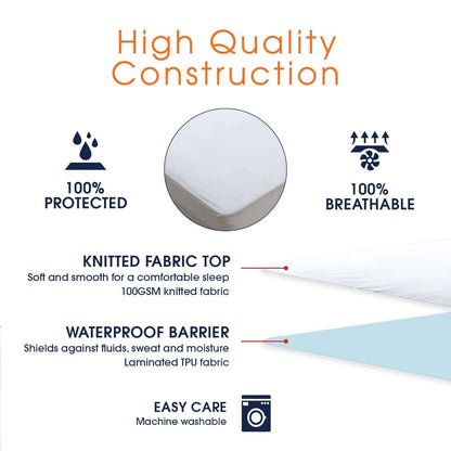 Cheer Collection Knitted Fabric Waterproof Mattress Protector