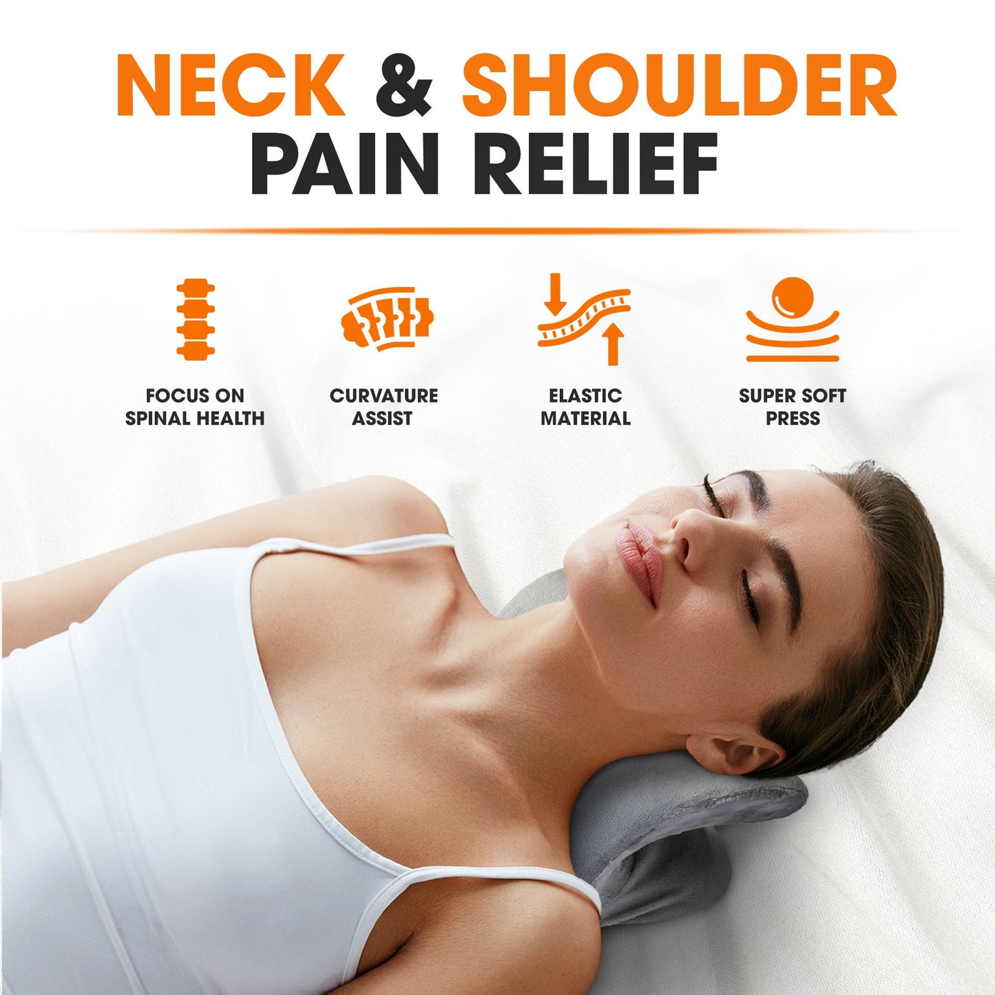 Cheer Collection Neck and Shoulder Relaxer with Washable Cover - Neck Stretcher Shoulder Pain Relief