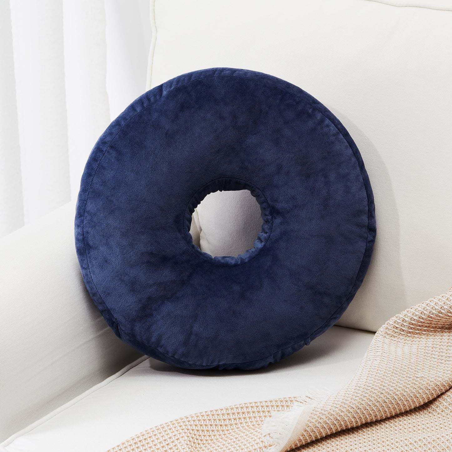 Cheer Collection Round Donut Pillow - Super Soft Microplush Doughnut Pillow and Comfy Seat Cushion for Kids and Adults