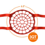 Cheer Collection Silicone Cooking Pot Lifter, Silicone Bakeware Sling for 3-Quart Pressure Cookers