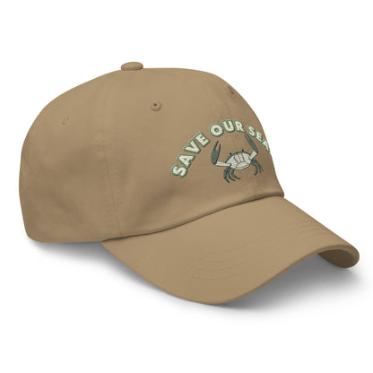 Save Our Seas Crab Dad hat: Pulls 4 pounds of ocean plastic!