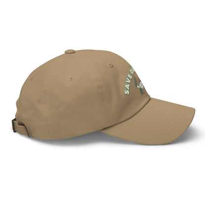 Save Our Seas Crab Dad hat: Pulls 4 pounds of ocean plastic!