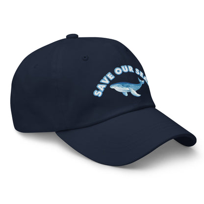 Save Our Seas Whale Dad hat: Pulls 4 pounds of ocean plastic!