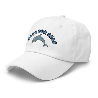 Save Our Seas Dolphin Dad hat: Pulls 4 pounds of ocean plastic!