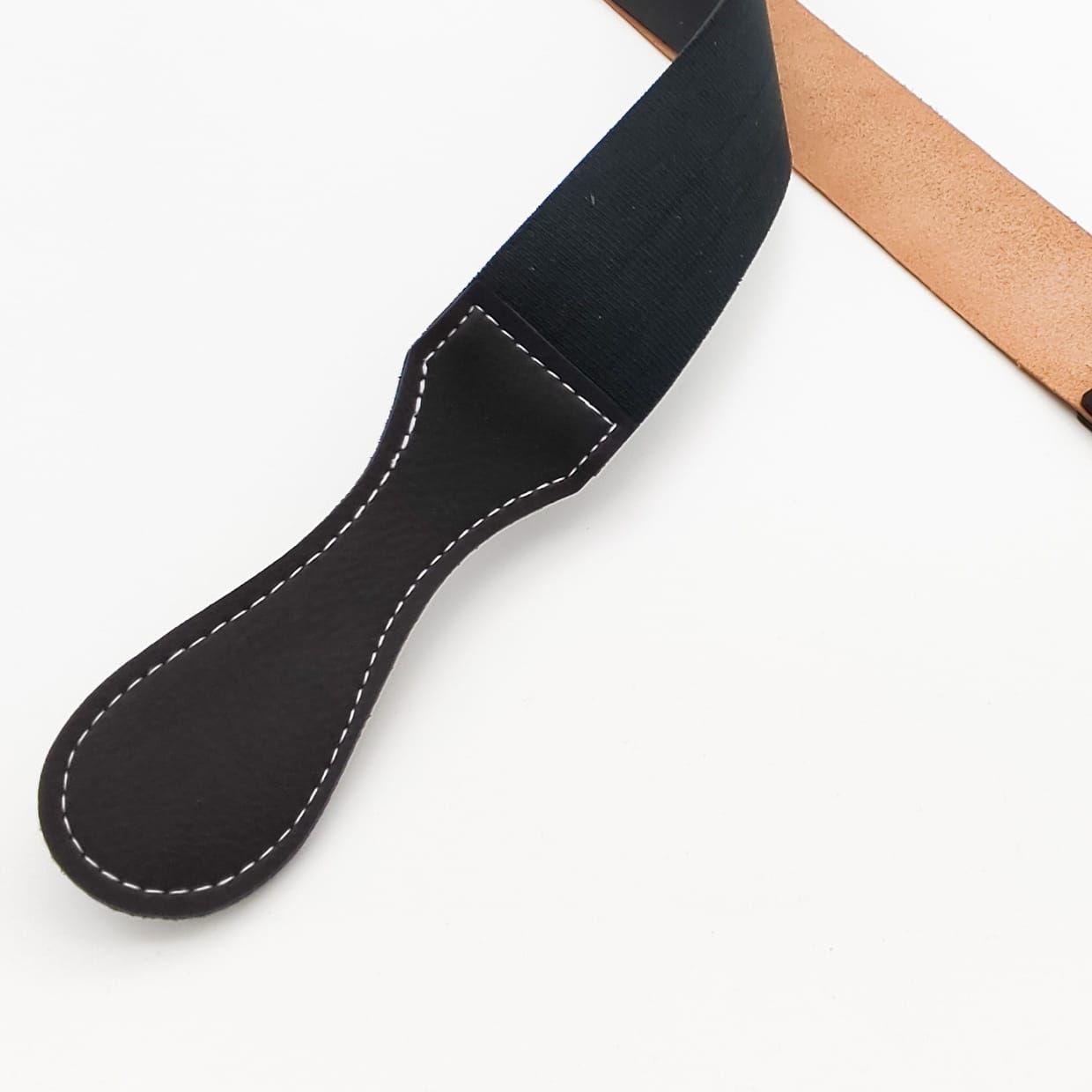 Dural Straight Razor Strop Leather Sharpening Strap 20" Black Barber Strop