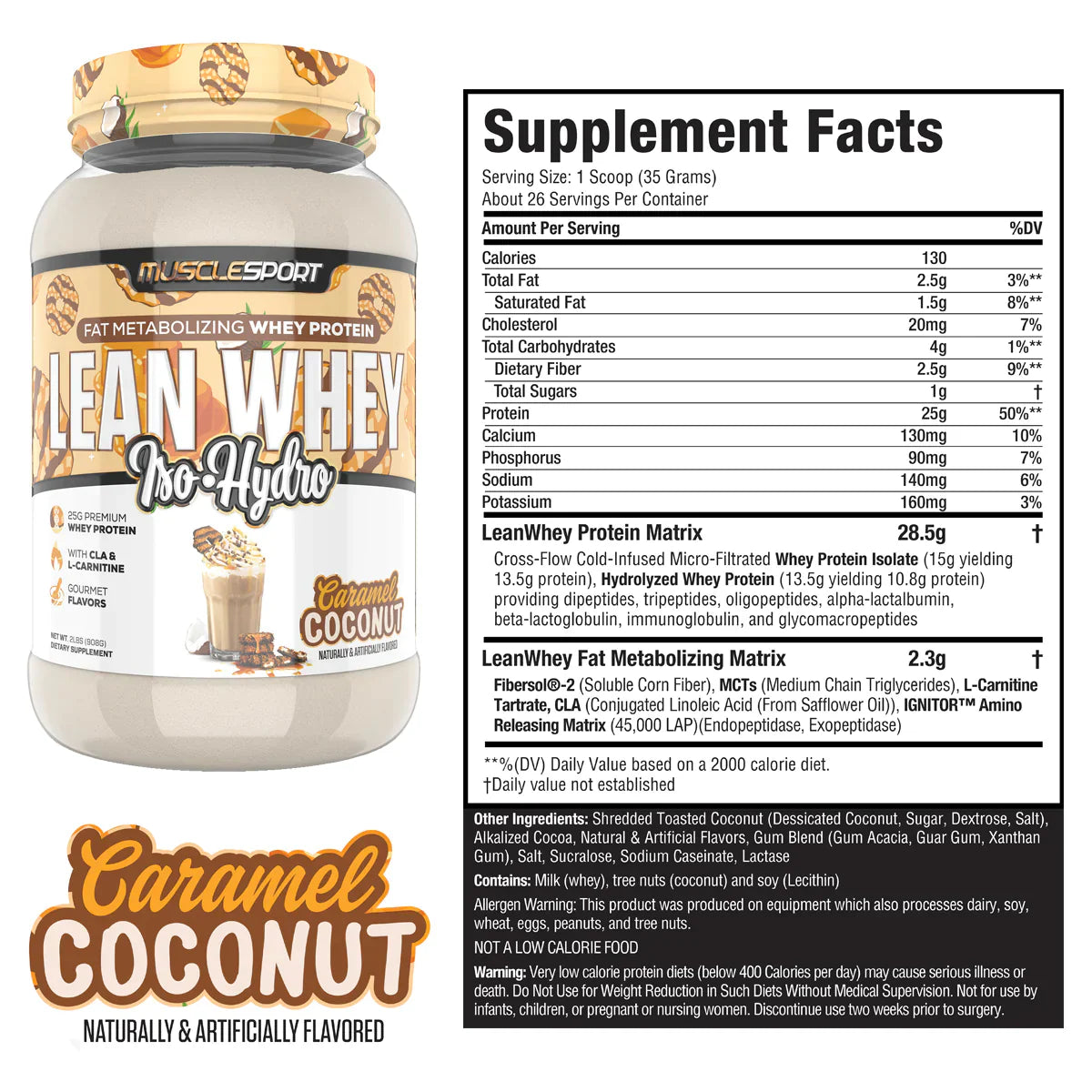 Musclesport Lean Whey ISO Hydro Gourmet Protein