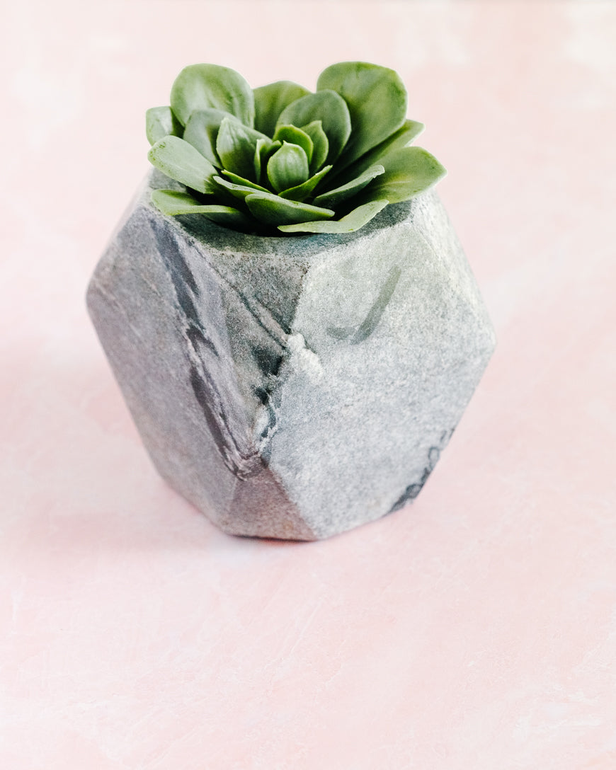 Geo Marble Planter by Creative Women