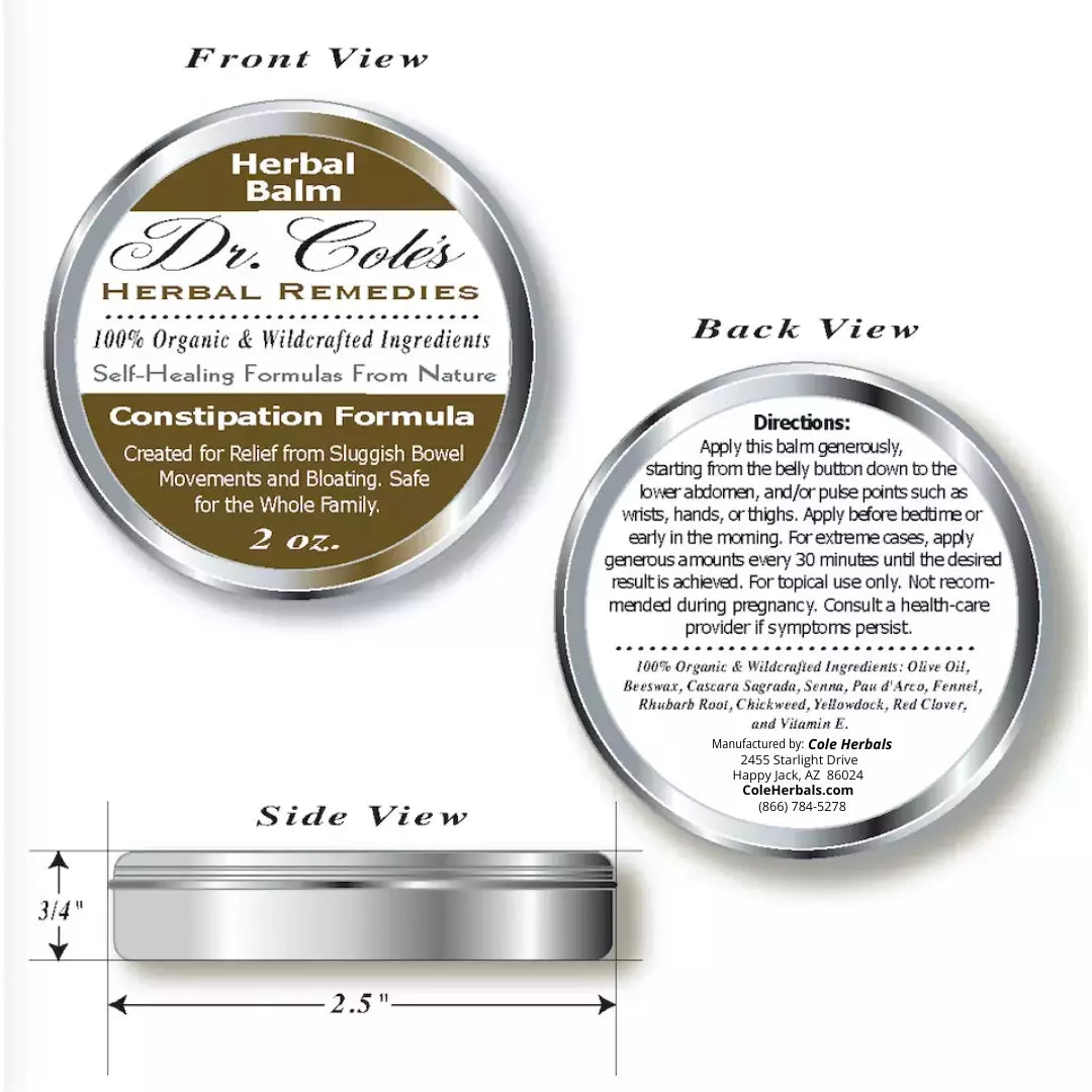 Dr. Cole's Hemorrhoid Balm, Salts, and Constipation Balm Bundle