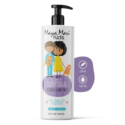 Maya Mari Kids 2in1 Shampoo + Conditioner with Tear-Free Formula and Bonus Hair Gel - Perfect for Kids Daily Hair Care Routines for Both Boys and Girls by  Los Angeles Brands