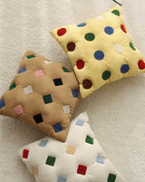 Cozy Puffy Decorative Cookies Throw Pillow - Cute Designer Couch Pillow