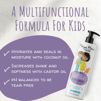 Maya Mari Kids - Curly Hair Kids Must Have 3-Piece Set - Kids 2-in-1 Shampoo and Conditioner, Curl Cream, and Leave-In Conditioner by  Los Angeles Brands