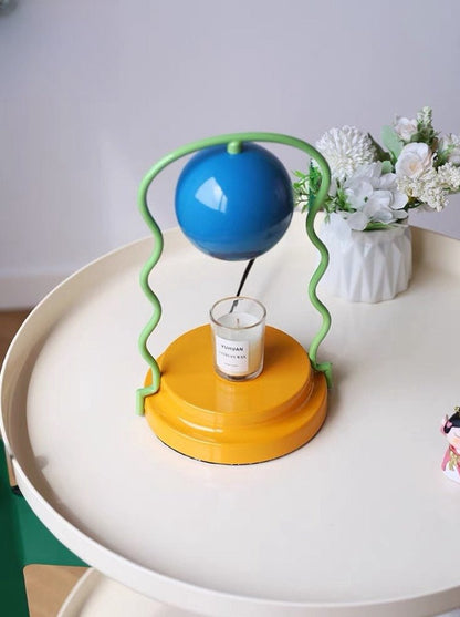 Cute Retro Whimsical Eclectic Memphis Floral Candle Warmer Lamp For Large Candles