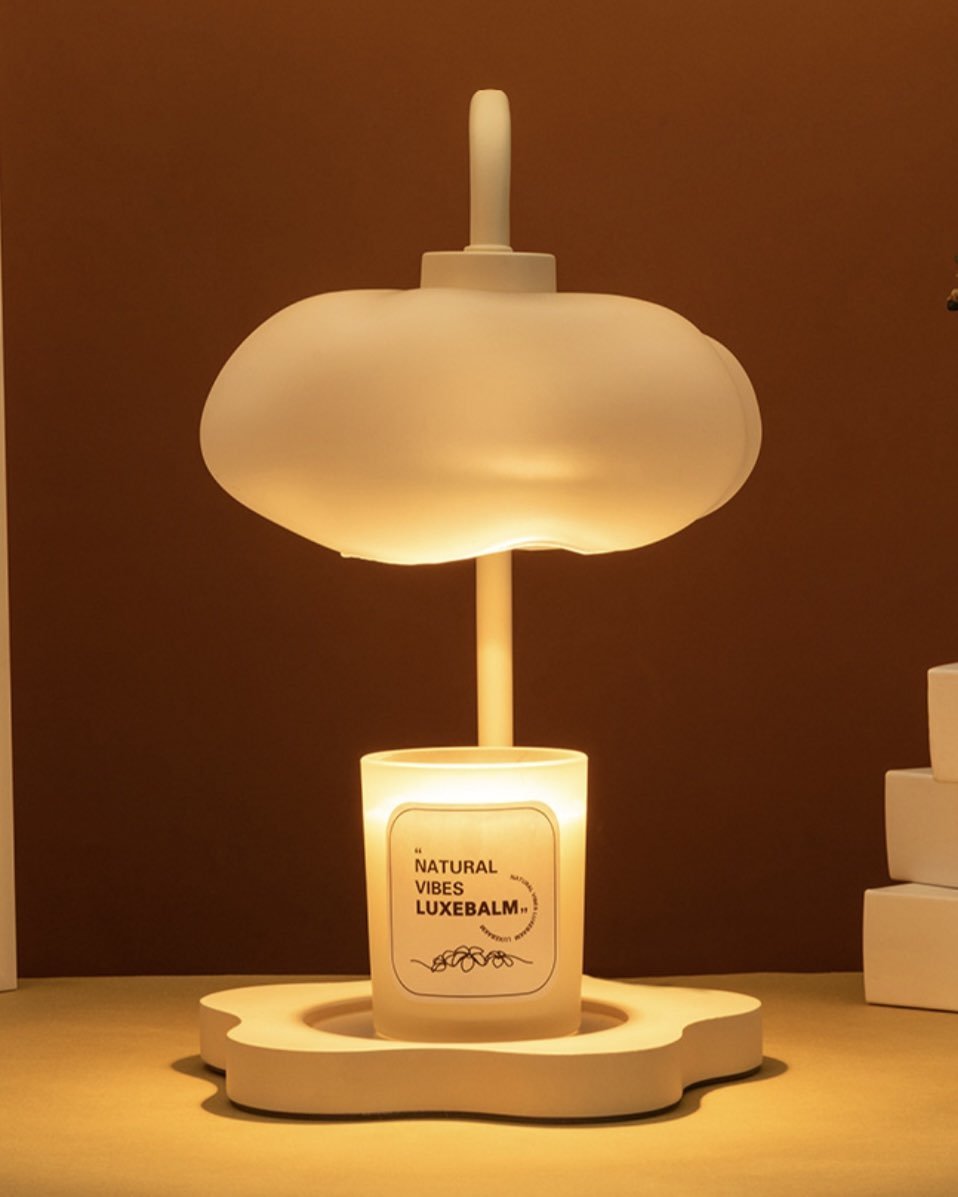 Cute Unique Cloud Candle Warmer Lamp With Timer For Large Candles