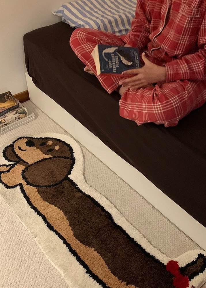 Cute Whimsical Ultra Soft Dachshunt Runner Rug