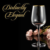 Berkware Glasses - Luxurious and Elegant Long Stem Red Wine Glass - Set of 4