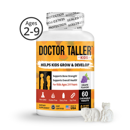 Doctor Taller Kids, Grape Multivitamins, Ages 2-9, 60 Vegan Chewables by NuBest Nutrition®