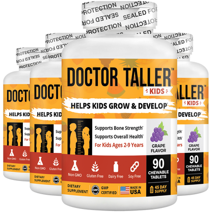 Doctor Taller Kids, Grape Multivitamins, Ages 2-9, 90 Vegan Chewables by NuBest Nutrition®