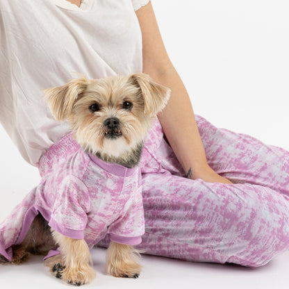 Dog Pajama - Pink Tie Dye