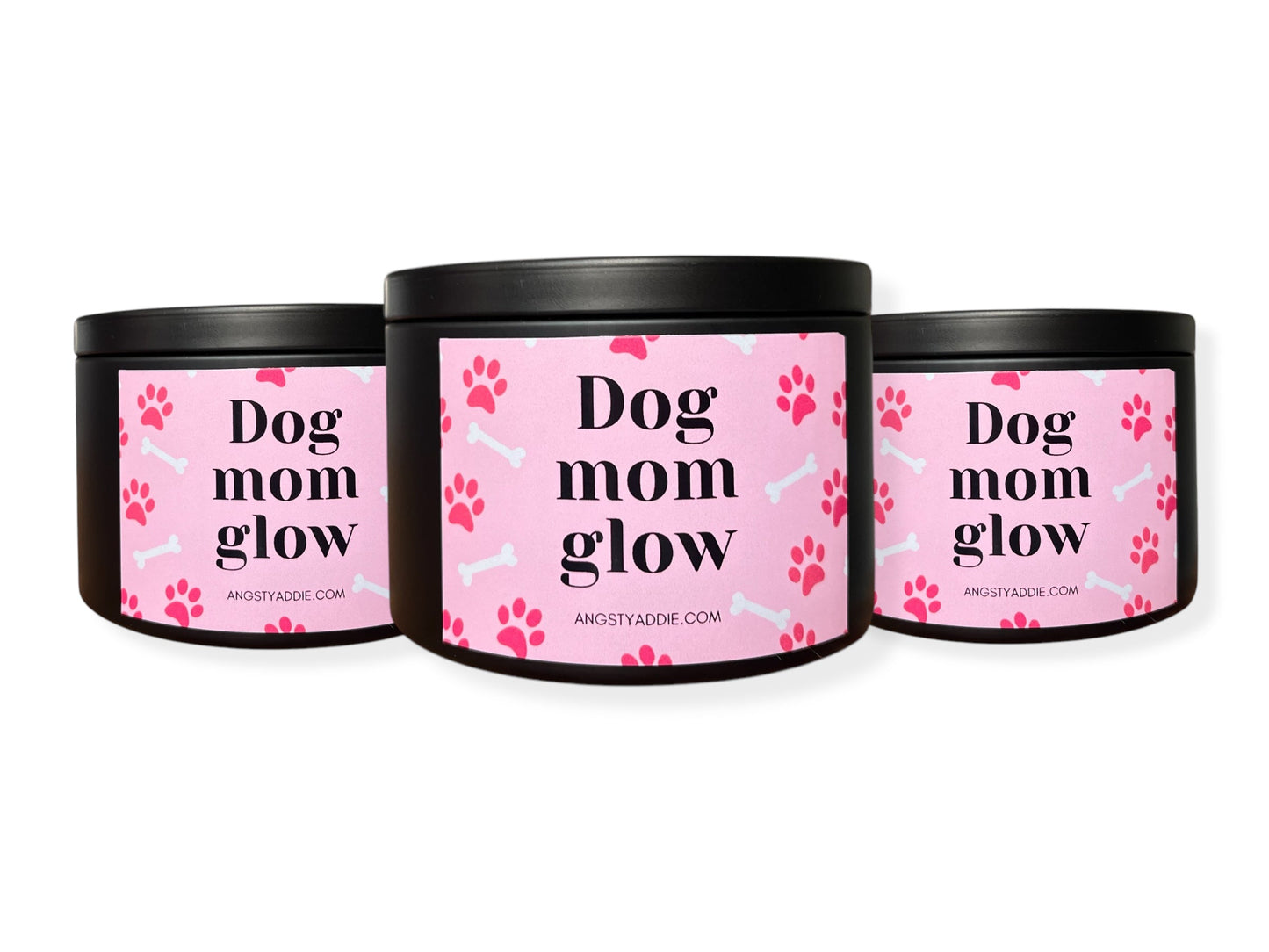 Dog Mom Glow candle by Angsty Addie