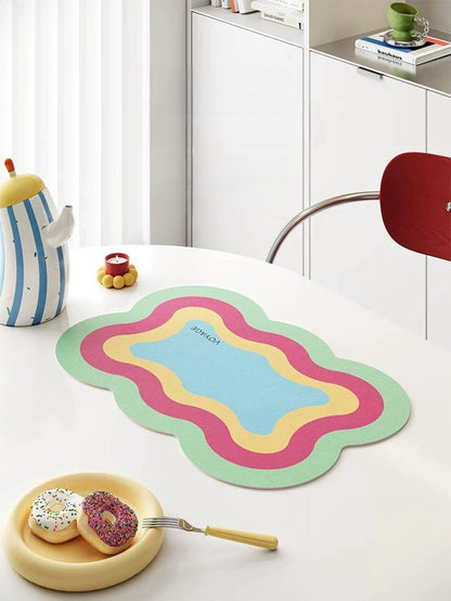 Dopamine Scalloped-edge Placemat Set Of 4 Pcs for Whimsical Table Setting