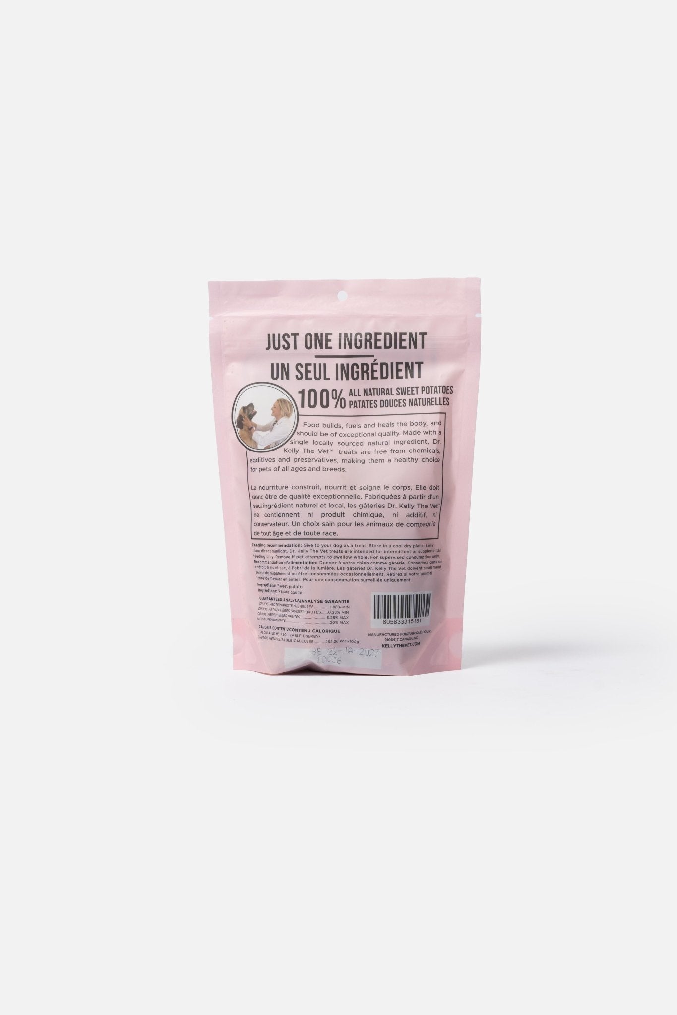 Dr. Kelly The Vet 100% Natural Dog Treats - Sweet Potato