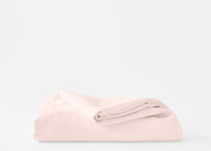 Hemp Duvet Cover in Rosewater