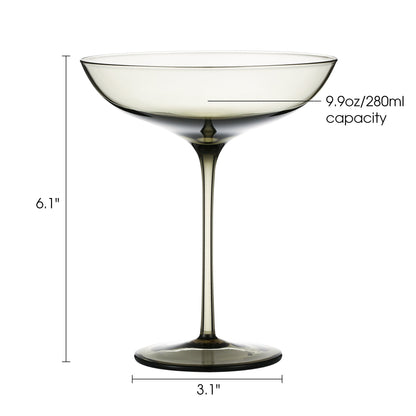 Berkware Set of 2 Luxurious and Elegant Coupe Cocktail Glass