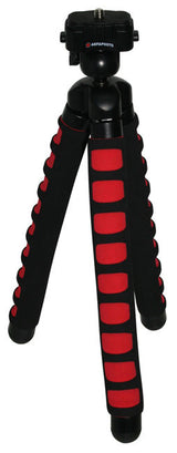 Agfa Photo 12" Flexible Tripod with Foam Grip Red + Black