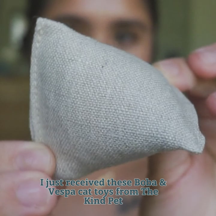 Stingray Cat Toy in Cotton with Buckwheat for Crinkles and Organic Catnip