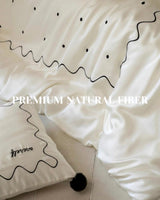Elegant Retro Silky Smooth Cooling Tencel Lyocell Queen Size Duvet Cover Set