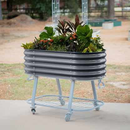 Elevated Rolling Self-Watering Garden Bed