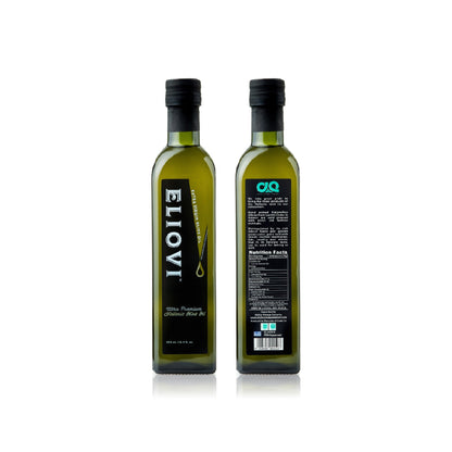 Eliovi Extra Virgin Olive Oil from Eastern Crete - Premium Quality, First Cold-Pressed Koroneiki Olives 16.9 Fl. Oz by Alpha Omega Imports