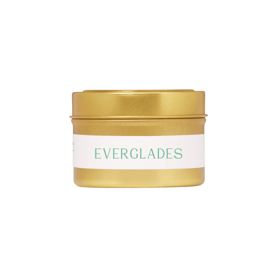 Everglades Travel Candle - Citrus, Bamboo, Jasmine & Green Leaves.