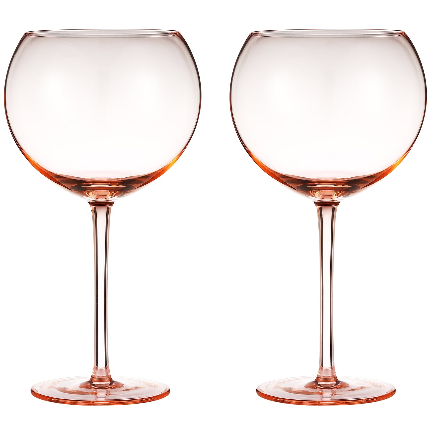 Berkware Colored Glasses - Luxurious and Elegant Sparkling Rose Pink Colored Glassware -  Set of 4