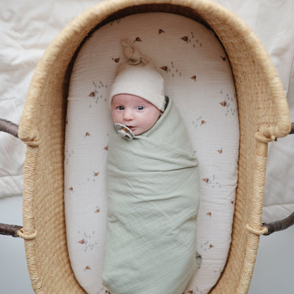 Organic Cotton Muslin Swaddle Blanket