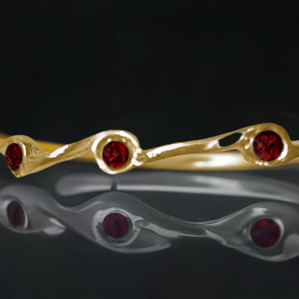 Garnet Birthstone Stacker Ring by The Urban Charm