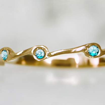 Aquamarine Birthstone Stacker Ring by The Urban Charm