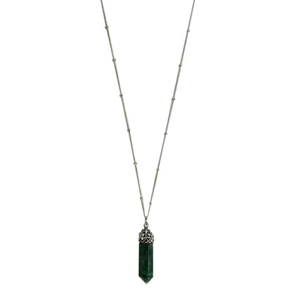 Aventurine Crystal Necklace by SLATE + SALT