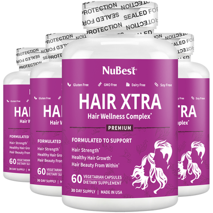 Hair Xtra, Premium Hair Growth Support for Men & Women, 60 Vegan Capsules by NuBest Nutrition®