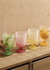 Hand Blown Petal Goblets - Cute Whimsical Colored Wine Glasses